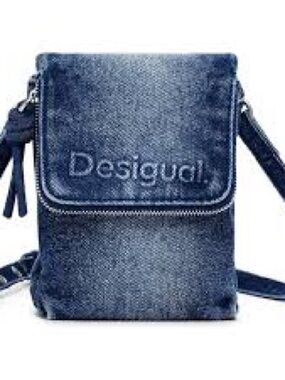 Desigual Denim Mini Crossbody Bag | Y2K Style Jean Wash Shoulder Bag